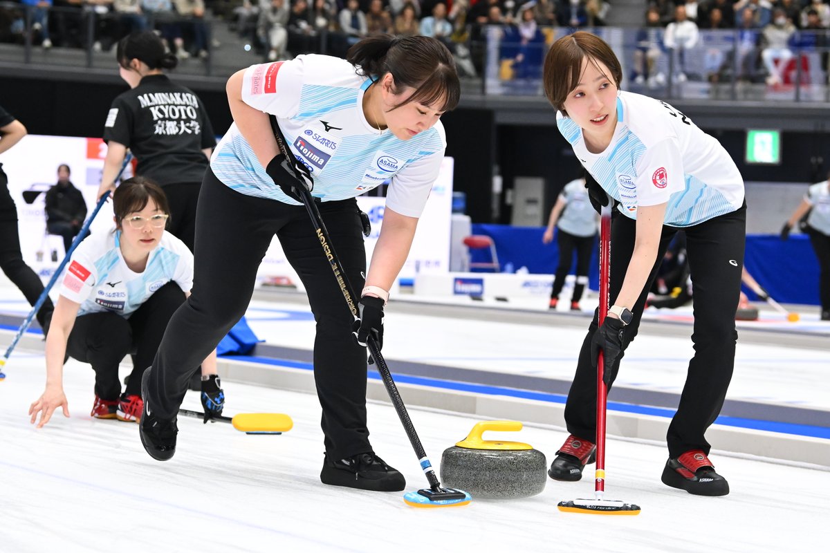 zennoh_sports's tweet photo. 🥌日本カーリング選手権大会 横浜2026🚢

【1次予選リーグ・競技1】
京都大学 0-13 チーム御代田
札幌国際大学 4-12 フォルティウス

「ニッポンの食」パワーで がんばれ！🇯🇵

📸 ©︎JCA/H.IDE

#カーリング #全農 #JCC2026 https://t.co/QgtrAWdZ58