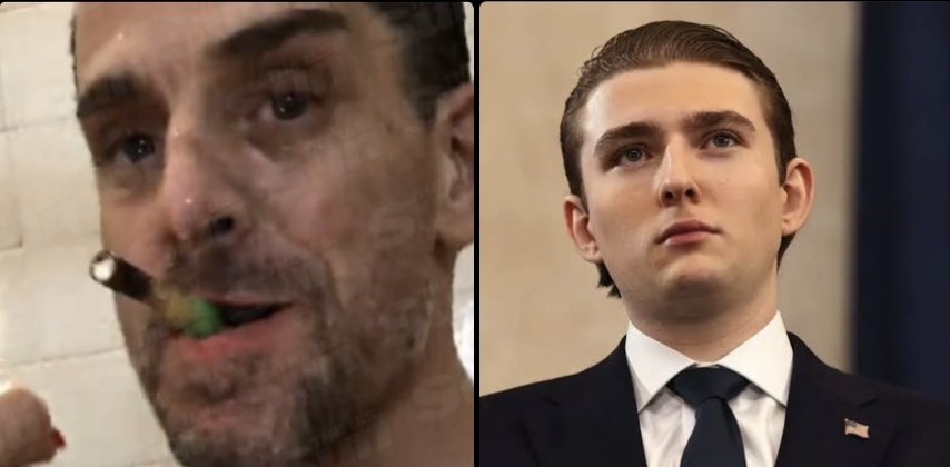 Roughneck4795's tweet photo. In a world full of crackhead frauds like Hunter Biden …. Be a Barron Trump https://t.co/FYPc7O12IR