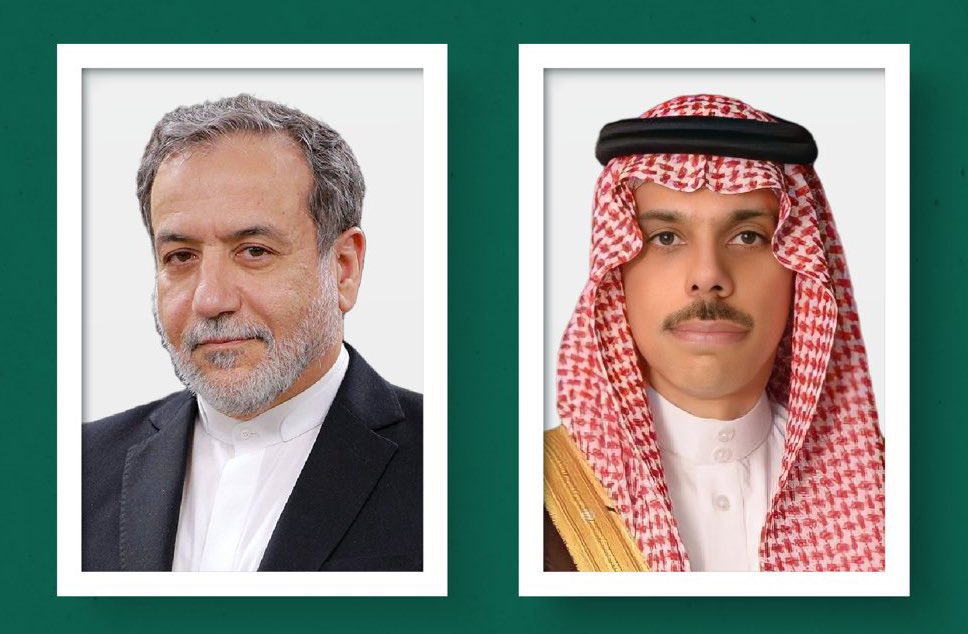 alrougui's tweet photo. الخارجية الإيرانية: 

وزير الخارجية الإيراني عباس عراقجي أجرى اتصالا بسمو وزير الخارجية السعودي الأمير فيصل بن فرحان https://t.co/Zwa0LCwBBB