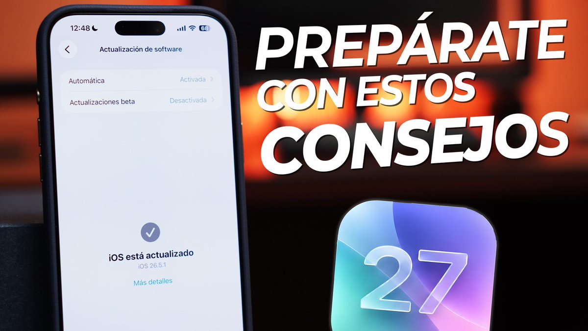 alvaroperez927's tweet photo. 📱 ¡He vuelto!

Justo a tiempo antes de iOS 27 beta, ¿piensas instalarla? 👇🏽

Prepárate para iOS 27 beta 1, haz esto ANTES de actualizar
https://t.co/vI4ub6ZCSr https://t.co/P6WTQAtTiW