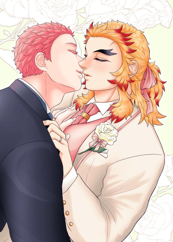kay0ubi's tweet photo. こっちも再掲💏(猗窩煉❄️🔥) https://t.co/mZMgKTUAnh