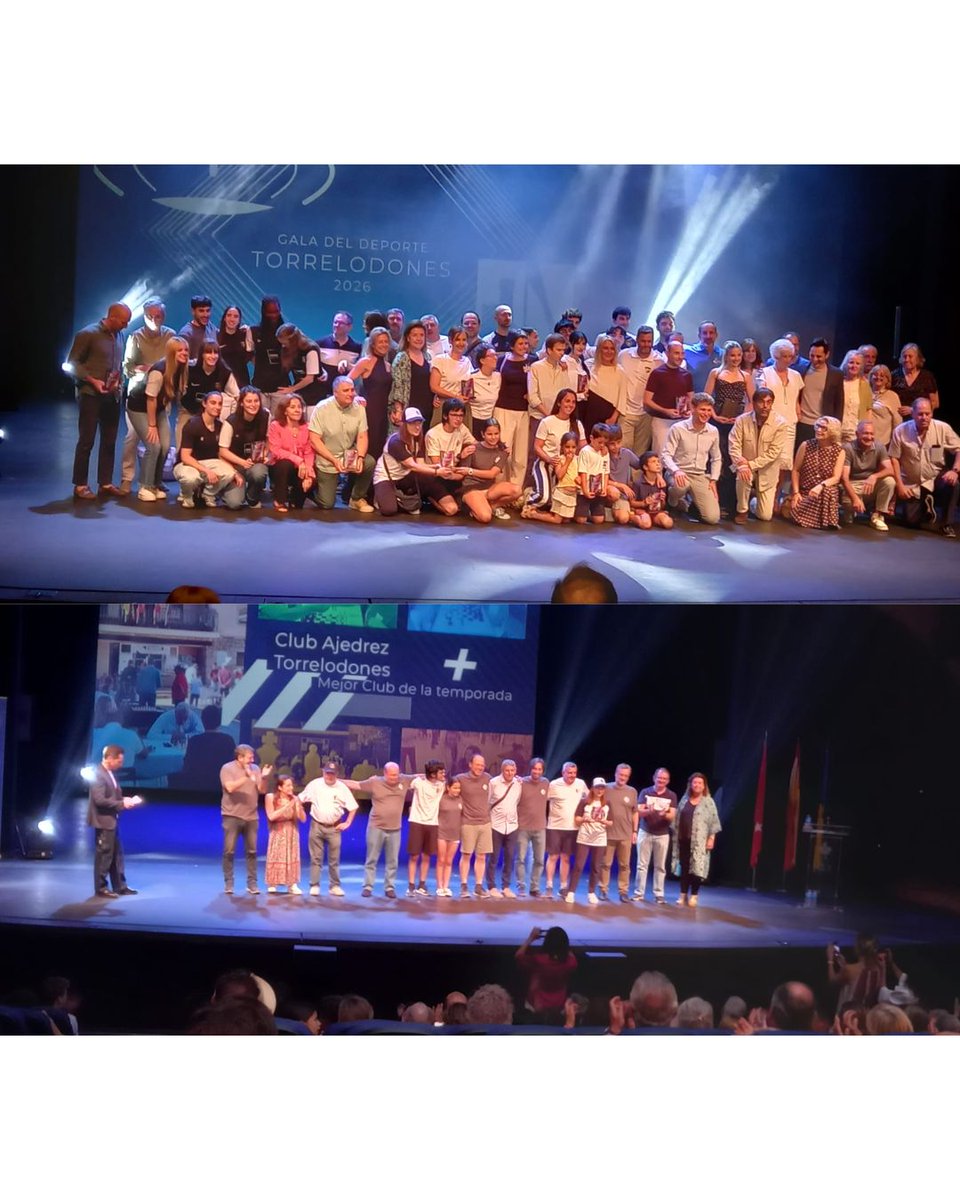 ajedrez_torre's tweet photo. La Concejalía de Deportes del Ayuntamiento de Torrelodones ha tenido a bien conceder el premio al mejor Club de la localidad al CLUB DE AJEDREZ TORRELODONES.

La entrega de premios tuvo lugar en el Teatro Bulevar el jueves 4 de junio a las 19:30. https://t.co/2epKgBH1u6