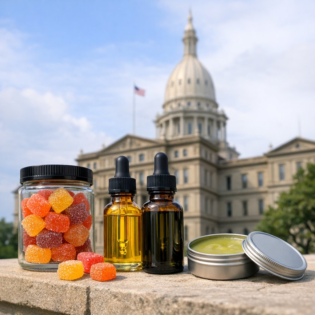 escmi's tweet photo. Michigan's full-spectrum CBD market could face serious disruptions by 2026 due to a change in federal hemp definitions. The new total THC limit of 0.4 mg will impact many products. Stay informed.  
https://t.co/J4nHd1v2wE https://t.co/hXI3LwrU3k