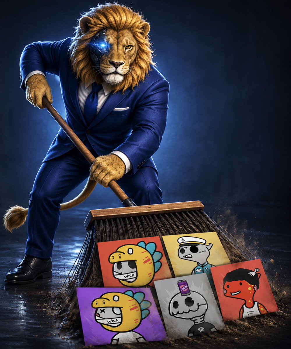 MrScottSheridan's tweet photo. Somebody had to do it @MykVr 🦁🧹 https://t.co/J51WFiLWCs