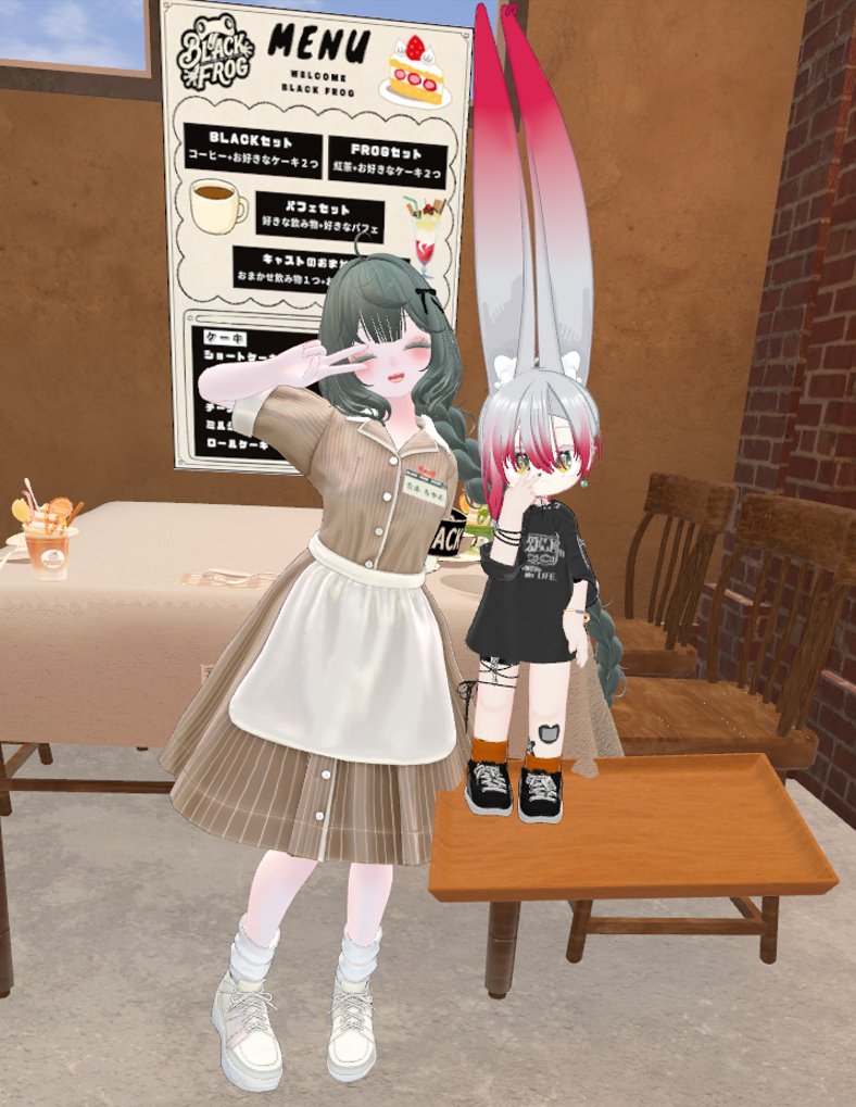 Tottoko_VRChat's tweet photo. 昨日はイマーシブ型イベントのミステリー喫茶「BLACK FROG」に行ってきました。
キャストさんとおしゃべりしたり～というイベント自体が初参加でしたがとっても楽しかったです。
リバイバル講演やCase3もあればぜひ行きたいな～と思いました。
#BLACK_FROG_vrc https://t.co/UrFYckpzOV