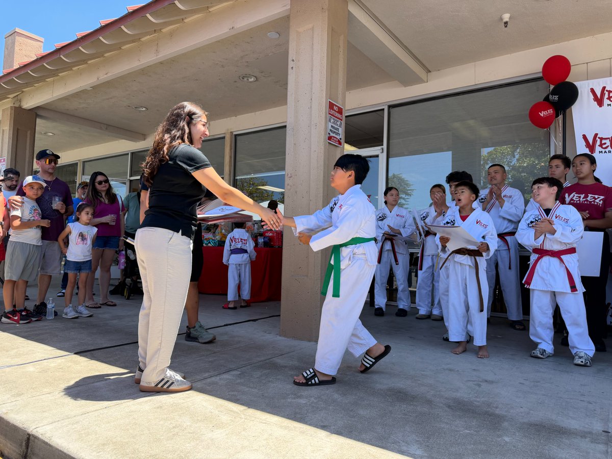 SenatorAshby's tweet photo. Congratulations to these students of @ArtsVelez School on qualifying for the National Martial Arts Alliance 2026 State Championship! #TeamAshby appreciated the opportunity to personally wish each student luck and recognize them for their hard work and dedication to their training. Please help us wish them luck as they represent Senate District 8 at the state championship!