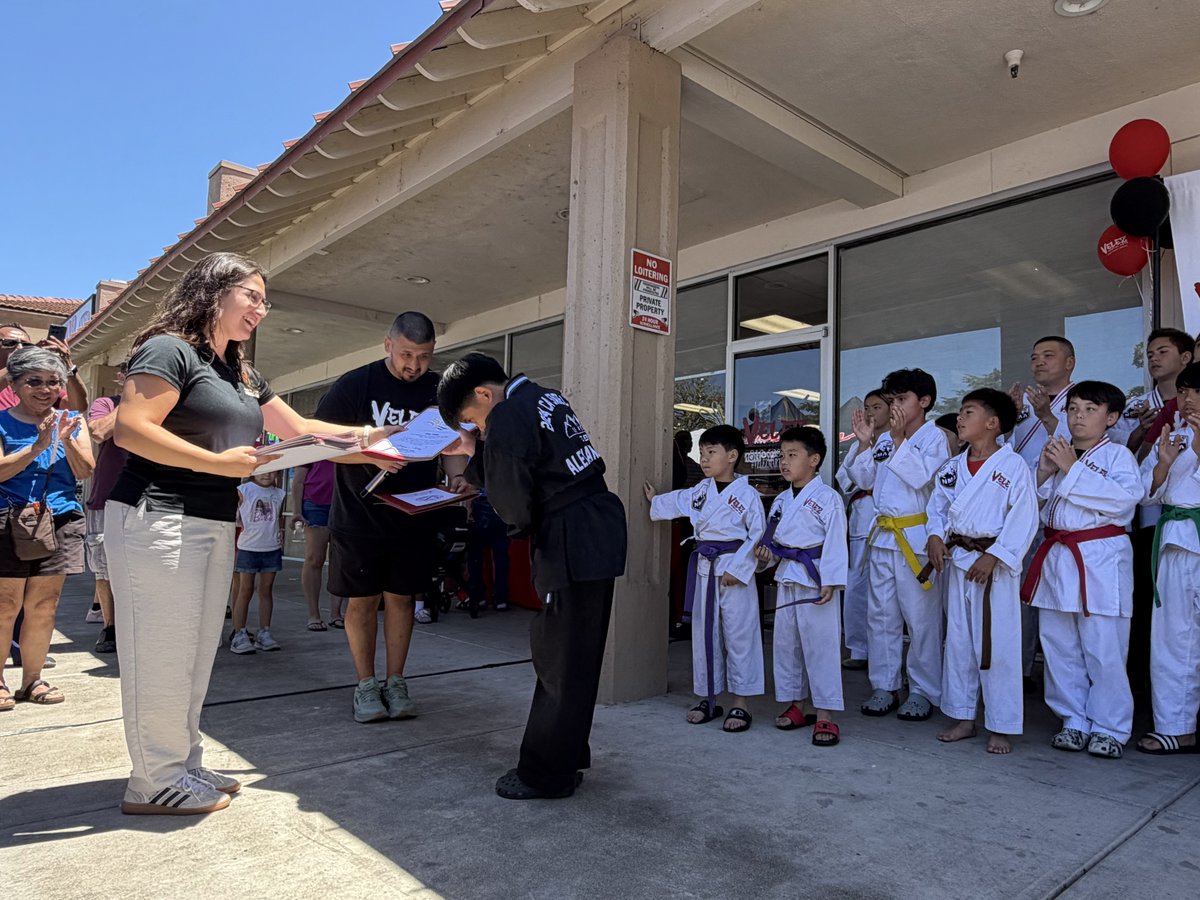 SenatorAshby's tweet photo. Congratulations to these students of @ArtsVelez School on qualifying for the National Martial Arts Alliance 2026 State Championship! #TeamAshby appreciated the opportunity to personally wish each student luck and recognize them for their hard work and dedication to their training. Please help us wish them luck as they represent Senate District 8 at the state championship!