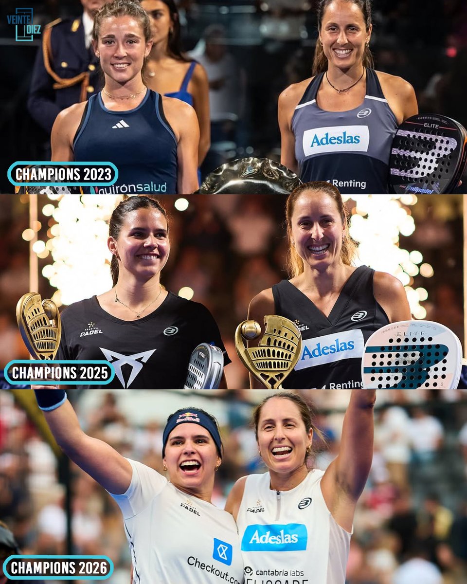 VeinteDiez's tweet photo. Es impresionante lo de GEMMA TRIAY en ROMA: ganó tres de los cuatro Majors que se disputaron allí

 2023 con Marta Ortega 🏆
 2024 con Claudia Fernández 🥉 (SF vs. Llaguno-Sainz)
 2025 con Delfi Brea 🏆
 2026 con Delfi Brea 🏆 https://t.co/XBUZnnQSLi