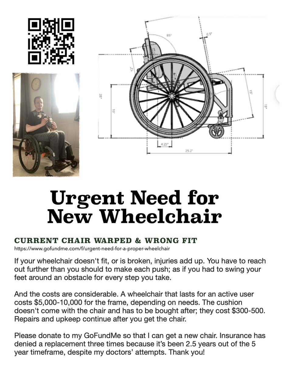 disabledtrans's tweet photo. Happy Pride!🌈
I really need a new wheelchair; my frame is so warped that either a caster or a rear wheel (diagonally) don't hit the ground at this point. It's a wobbly mess, &amp; it hurts; my shoulders keep popping out of joint.
Stay safe! 🧑‍🦽
pp loreleihi
https://t.co/nEblaViTbK https://t.co/SM0qBbhInn