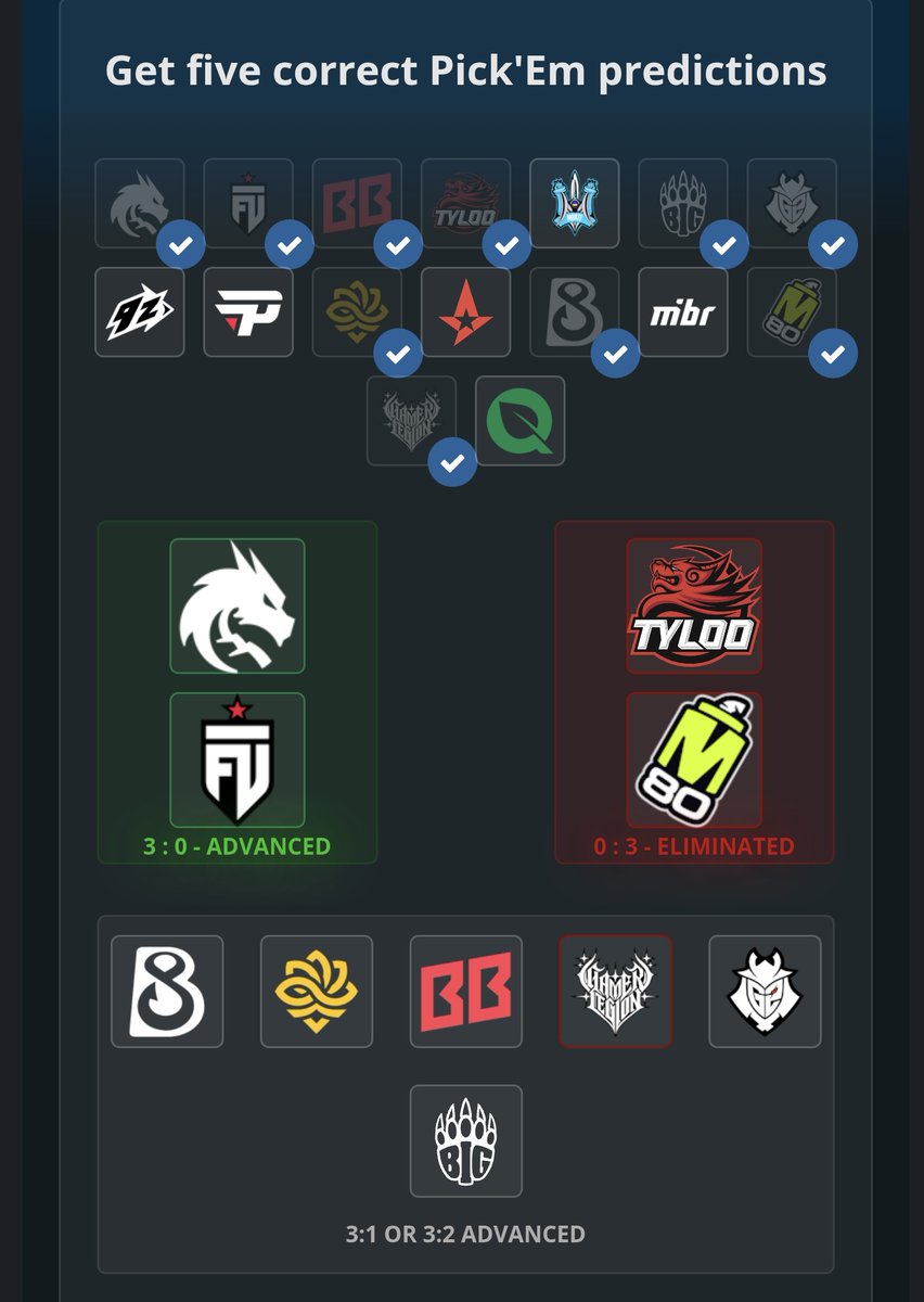 ajelodhe's tweet photo. Easiest Pick'Em ever

@FUTesportsgg 
@Team__Spirit https://t.co/j0PBQFpKjL