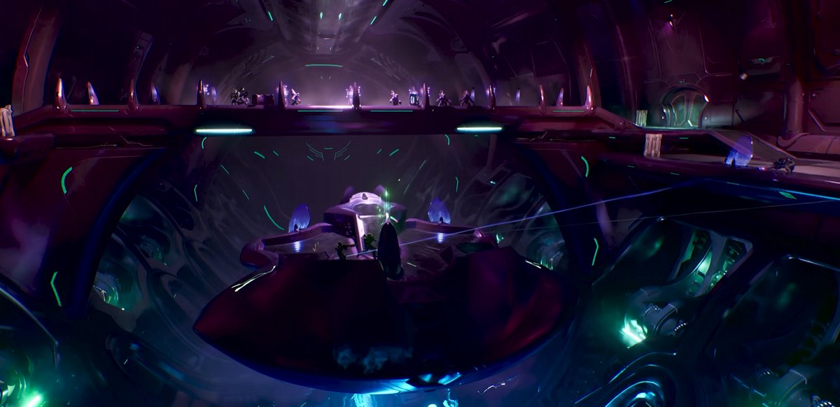 Spr117x's tweet photo. @ChoukaiKaiNi I'm pretty sure it's the Prophet's ship shown in the trailer, since the entire narrative revolves around the past between Master Chief and Sergeant Johnson. That's why I don't think it's the Truth and Reconciliation; I think it's the ship we saw in those flashback scenes. https://t.co/HkdPQKt02q