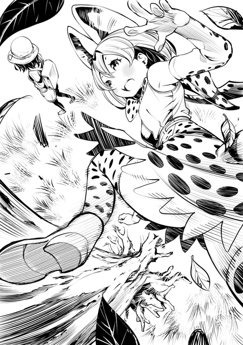 今日の過去絵は、かばんちゃんを見つけたサーバルちゃんです。

アニメの第一話を見たあとなんかもう…衝動に駆られて描いたお絵描きです!! 