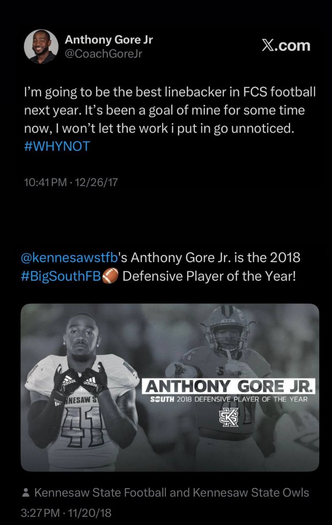 CoachGoreJr's tweet photo. Young Athletes believe in God &amp; believe in yourself. You can accomplish whatever you put your mind to | E.D.G.E https://t.co/8cNlqq1wPc
