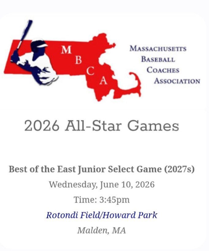 CollinMeserve7's tweet photo. I will be playing in the @MassBCA “Best of The East” junior all star game. I’m honored to be playing alongside my teammates @jxk_333 and Brody Lovell. Game is Wednesday June 10th at 3:45, at 220 Maplewood street. Malden, Ma. 
2027 RHP/1B
6’1 185
1.20 ERA
.333 AVG
FB 85-86 T88 https://t.co/HTwhyISPJl