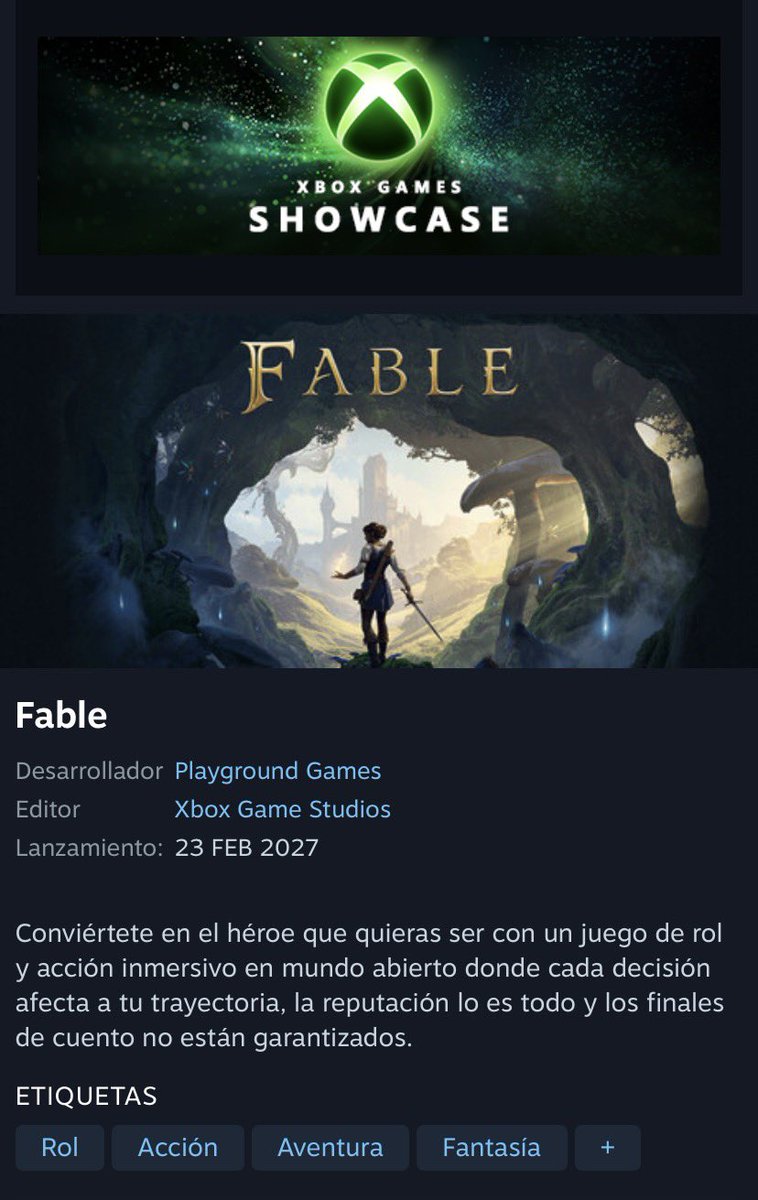 semonster66's tweet photo. ⚠️ F5 de FABLE: Los idiomas de steam se han corregido y el español incluido en voces es el de LATAM al menos por ahora según la ficha.

Voy a ser impopular y decir que con este juego me valdrá igualmente. Si añaden el de España pues estupendo, habrá que darles un toque 👇 https://t.co/312Jv17hQd
