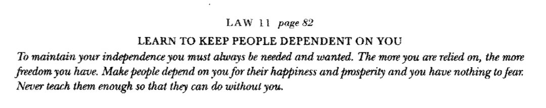 Oliverface3's tweet photo. @ScootBehringer @p00rpete @Humanlty1o1 Read the 48 laws of power by Robert Greene. It is exactly the Liberal play book https://t.co/i62g2t0VoA