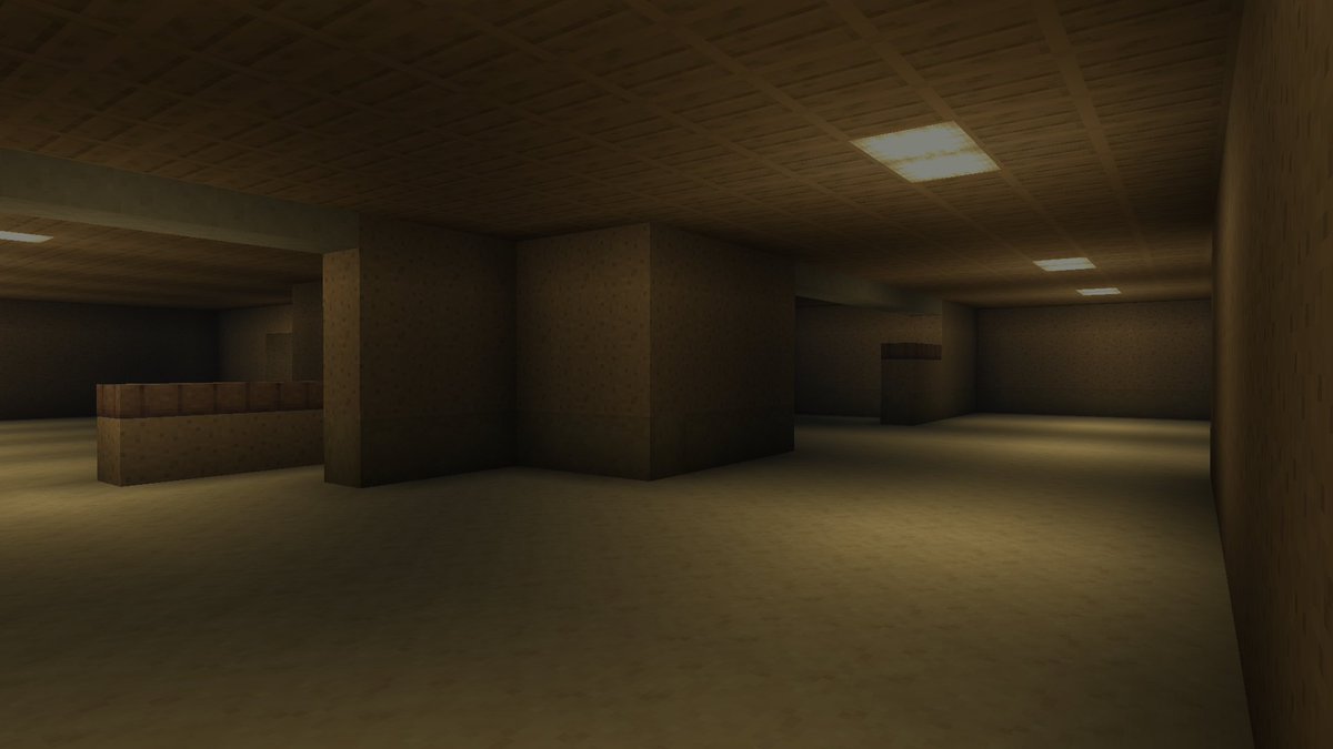 harry_but_harry's tweet photo. I've been playing around with recreating the imagery / vibes of the Backrooms in Minecraft. Specifically inspired by the movie iteration. Found out Moody lighting helps a ton.
#backrooms #backroomsart https://t.co/Dr7QkfWvly