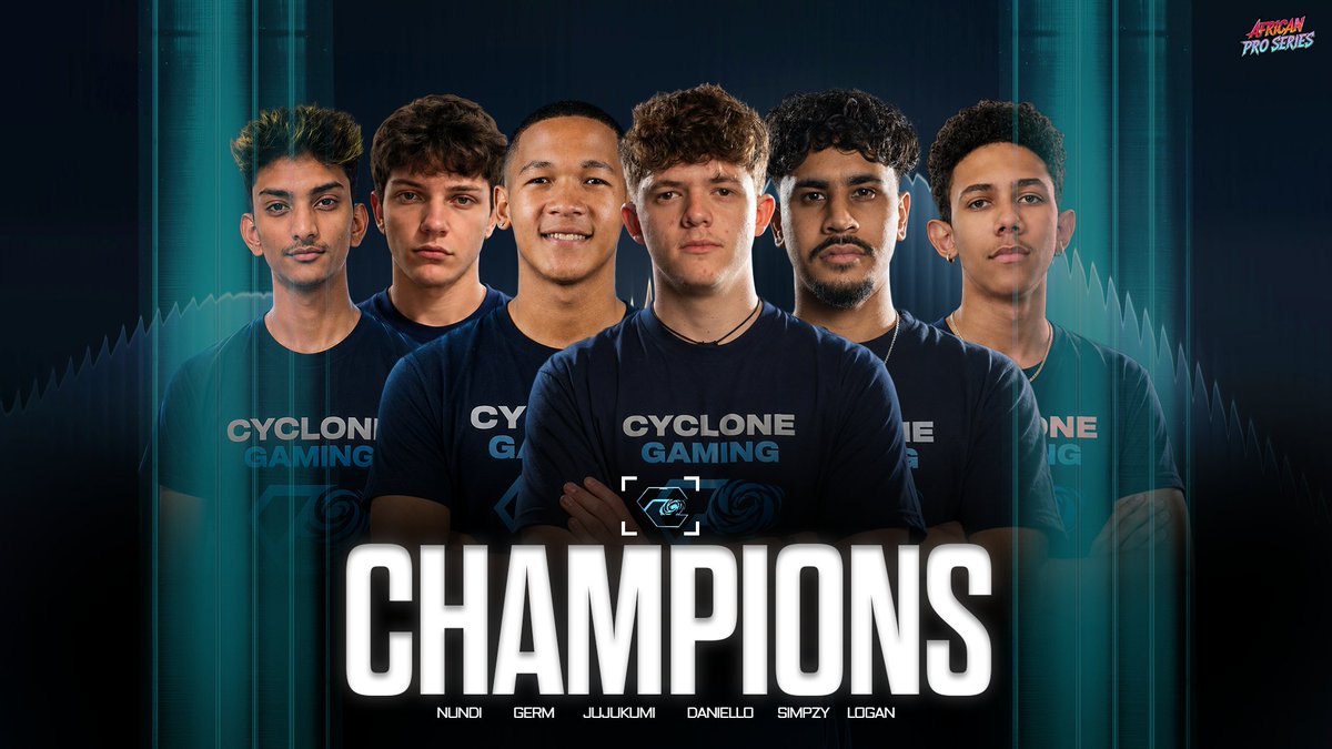 RTimeProduction's tweet photo. Congratulations to Cyclone Gaming, Champions of the African Pro Series Season 2 https://t.co/YezLrutrqi