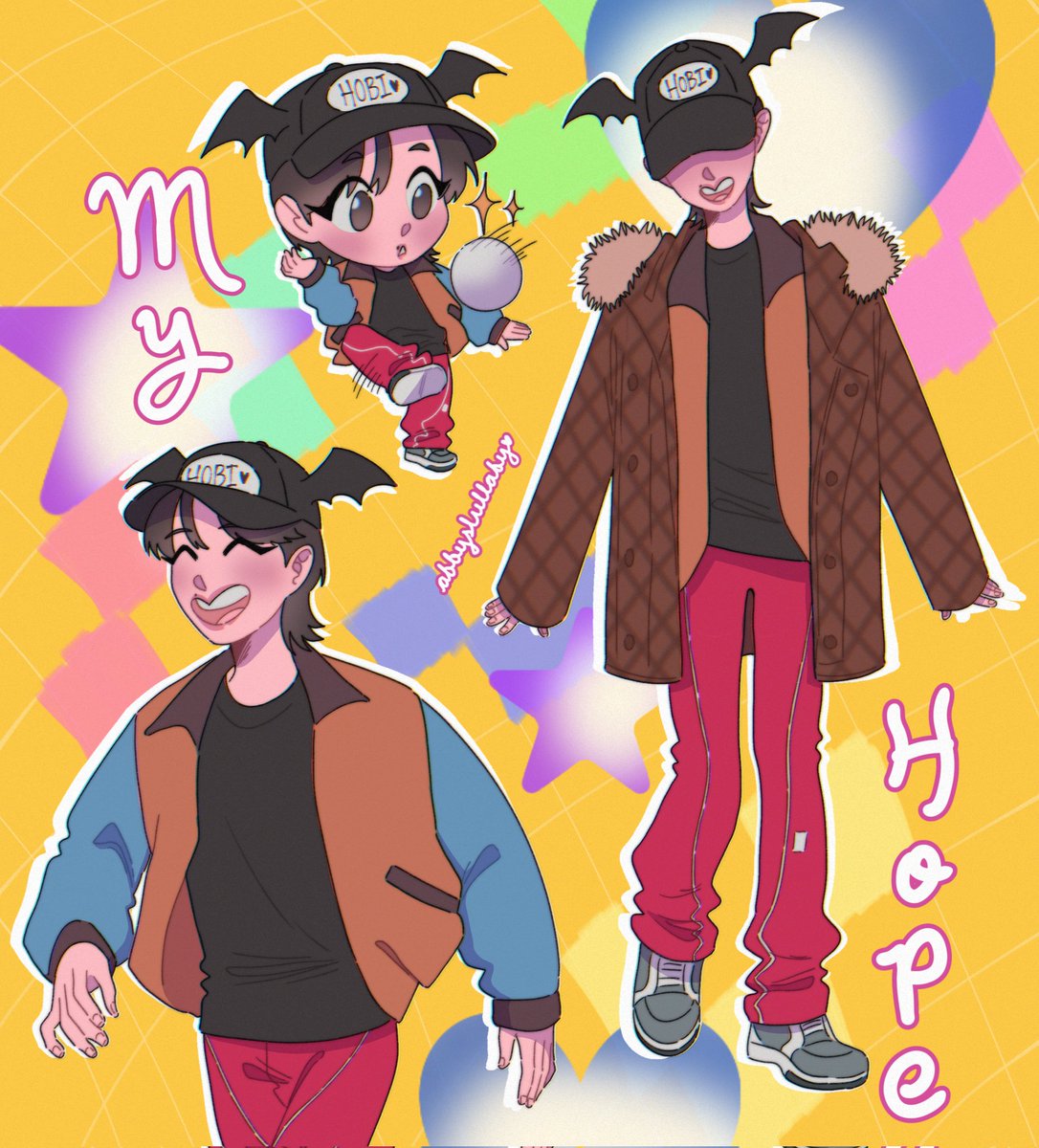 odd_eye07's tweet photo. He's just so cute 😭💘 
#hobi #jhope #btsfanart https://t.co/FJ6oQmK0T4
