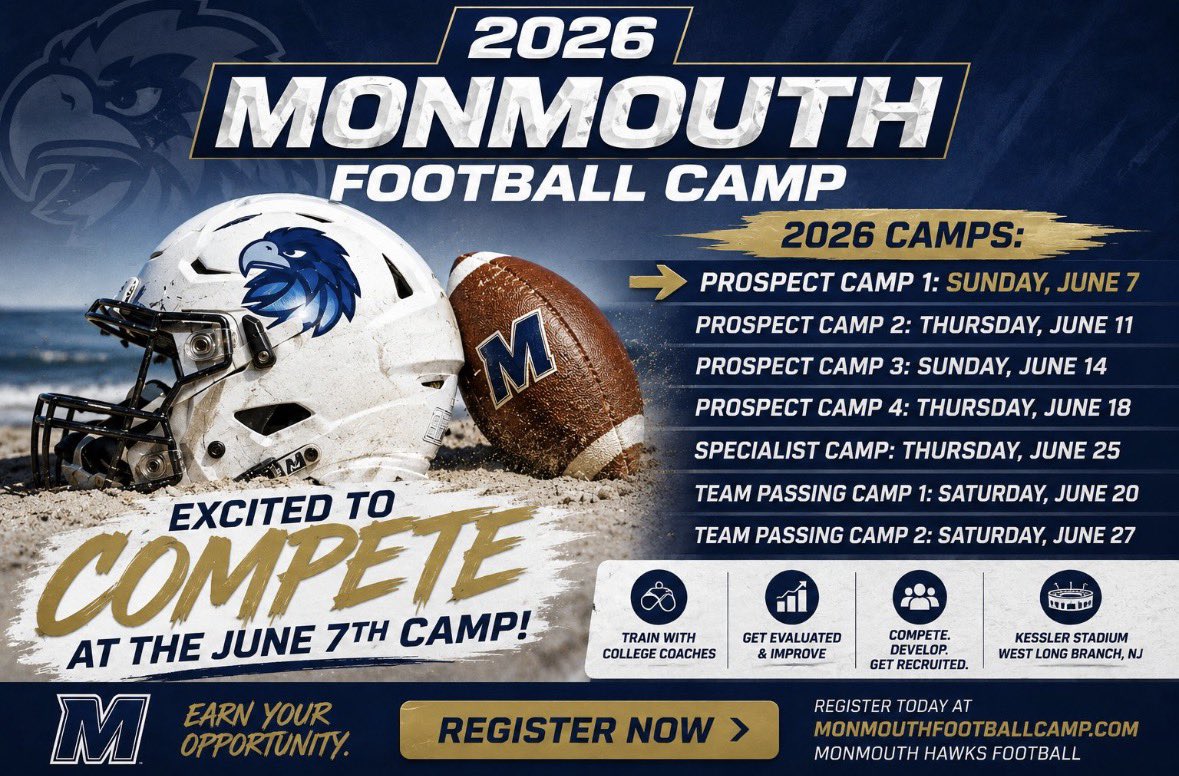 vaccarella_nick's tweet photo. Very thankful to be able to compete at The New Haven chargers prospect camp and at Monmouth Hawks prospect camp this weekend. Back to the grind #EarnedNotGiven https://t.co/kvrEydTgbK