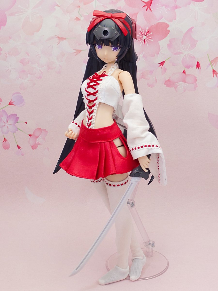 RS_AZANINA's tweet photo. LOVESHOCKDROP @Loveshockdrop2 さんの新作、1/6美プラ(グランデスケール・ドレスアップボディM等)用「巫女服セット」に企画で入らせて頂いたのでご紹介⛩️

ミニスカートにアレンジした袴がチャームポイント💠 スカートと振袖を外すとランジェリーセットになります😳(なんで) https://t.co/cVNRA7LZZO
