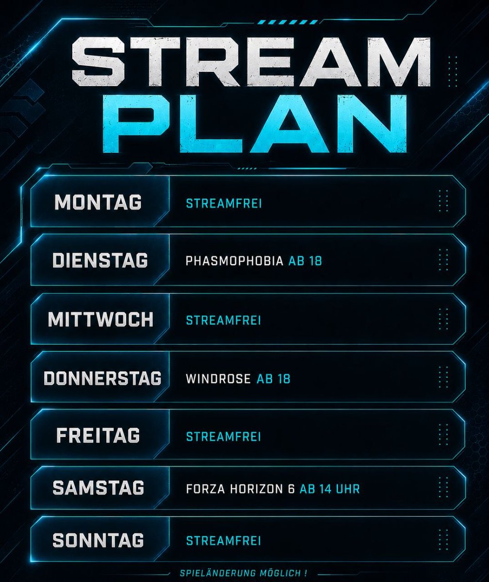 LokiTheGoatFox's tweet photo. Der  neue Streamplan für die Woche 8-14.6 steht =) https://t.co/nYhUHvobpV