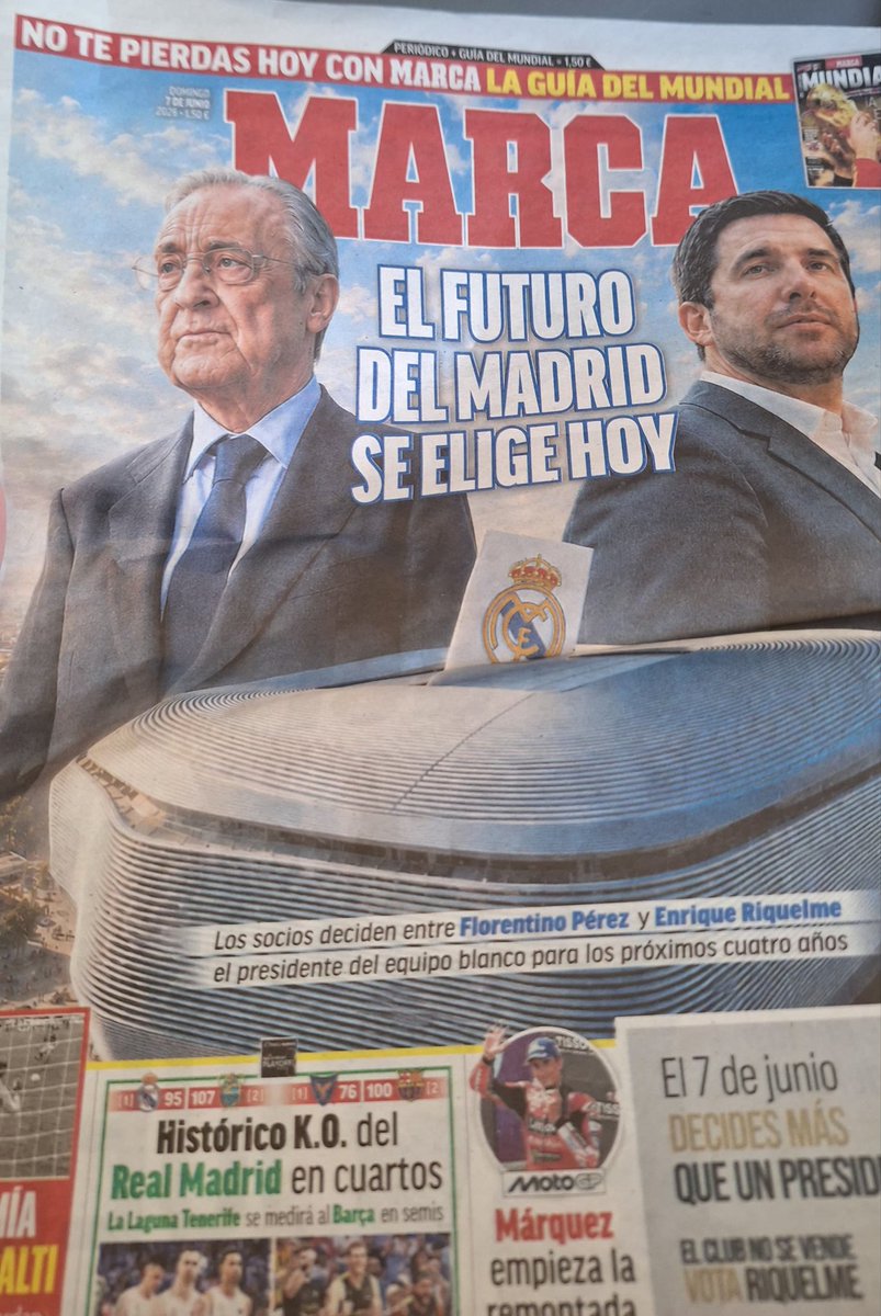 fauserland's tweet photo. @Sky_Inge Ich kann aus Madrid berichten, dass es dort nur ein Thema gibt: die Präsidentschaftswahl bei Real. Olise ist für Marca keine große Story: er kommt irgendwann oder auch nicht. Sein derzeitiger Verein wird gar nicht erst erwähnt, etwas respektlos ggü einem CL-Halbfinalisten? https://t.co/eKXN7ZWQLd