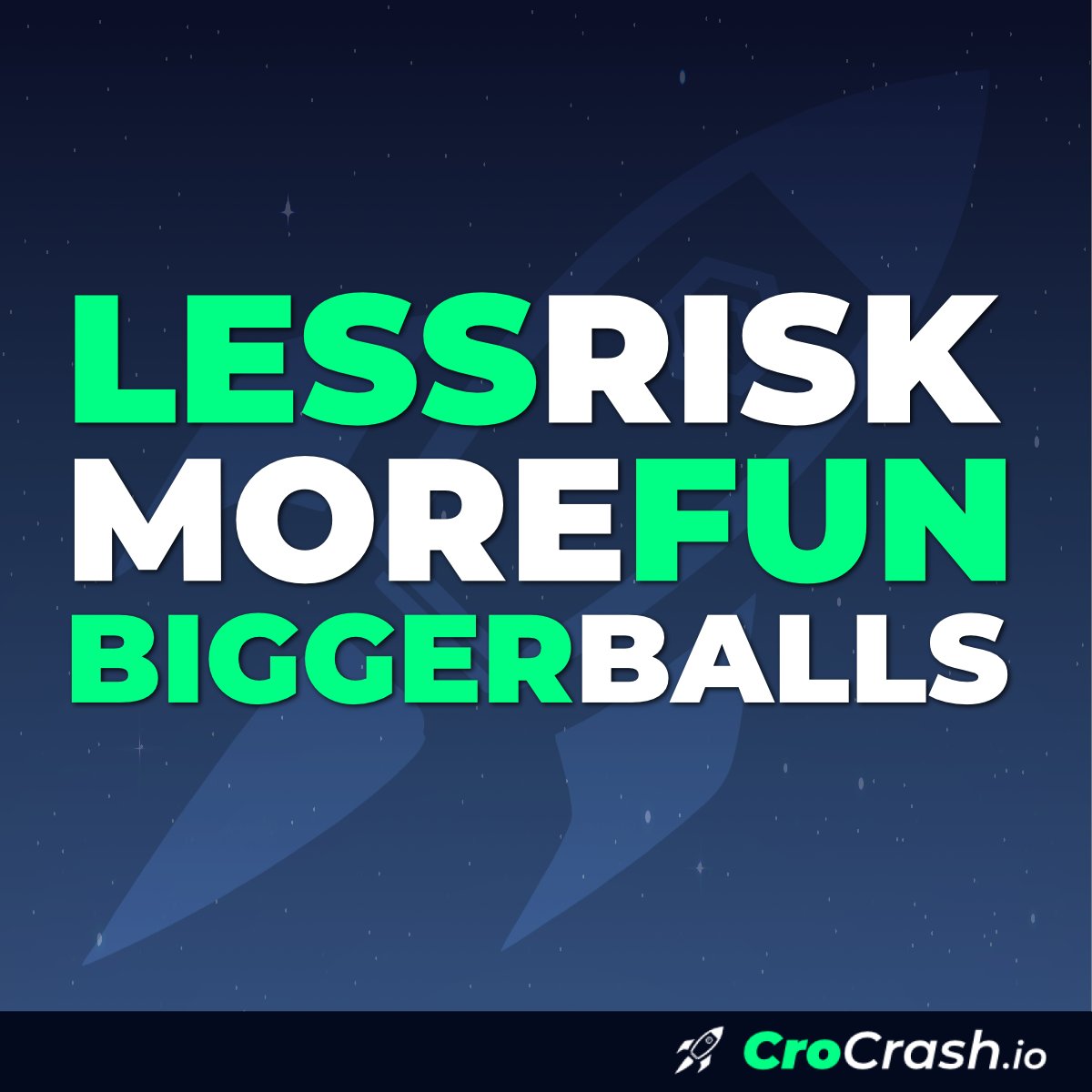 Cro_Crash's tweet photo. RELEASE NOTES FOR DEGENS:

- Min Bet 1 crypto-com-chain:native 
- Max Bet 15 crypto-com-chain:native (Don't want you losing your house!)
- Max Multiplier increased to 100x 🚀
- House Edge back to 5%

Less Risk. More Fun. Bigger Balls.

https://t.co/GwXM1RFsqk