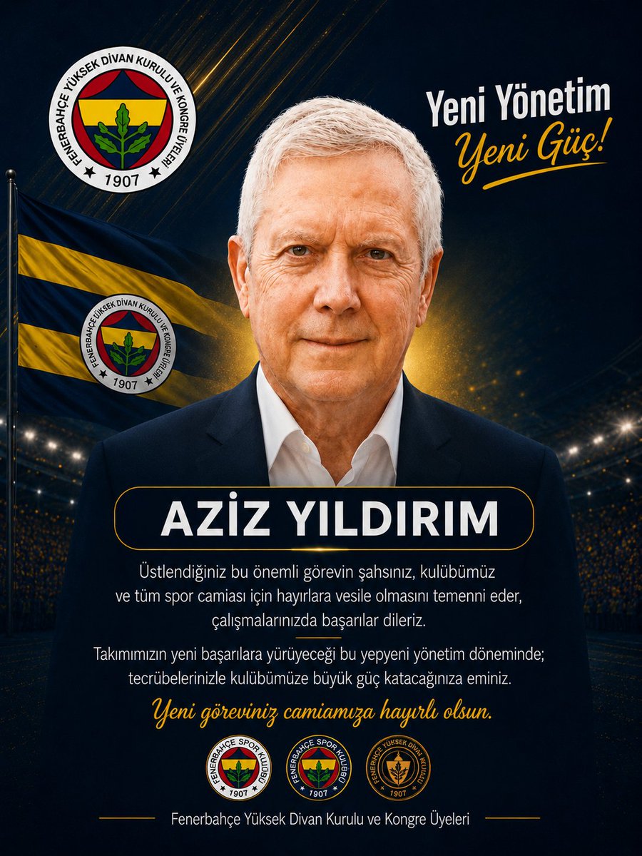 FBkongreuyeler's tweet photo. Fenerbahçe Spor kulübü Başkanı Sayın: Aziz Yıldırım https://t.co/VjZ8zjw94h