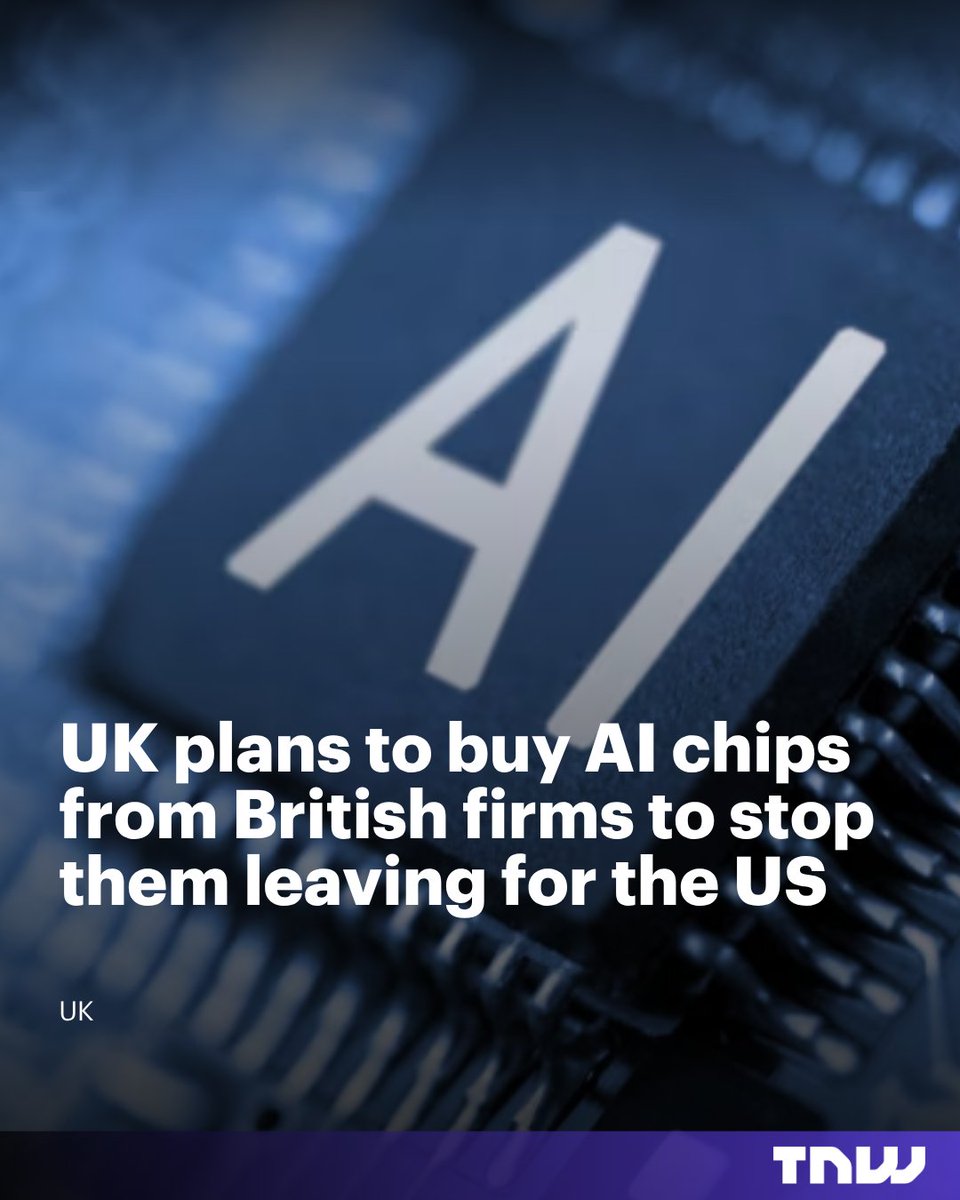 thenextweb's tweet photo. After losing 2 chipmakers abroad, Britain wants £37B.
It lost Graphcore to SoftBank and Alphawave to Qualcomm, and decided guaranteed demand might keep the next one from selling. https://t.co/9CYP7soBgn https://t.co/mUMN4PXMgR