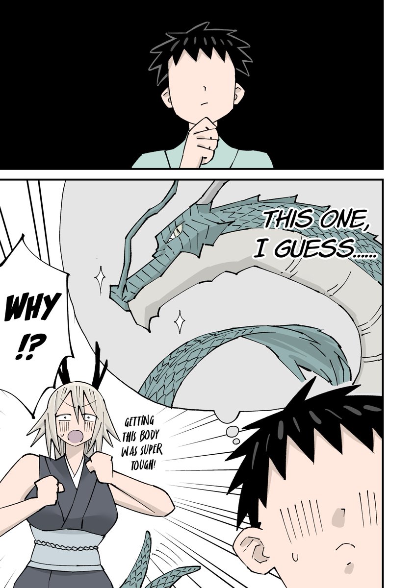 Thesaurus_X's tweet photo. TL/TS by me.
Artist's note: The dragon wasn't expecting that. https://t.co/O4kIjtY6VY