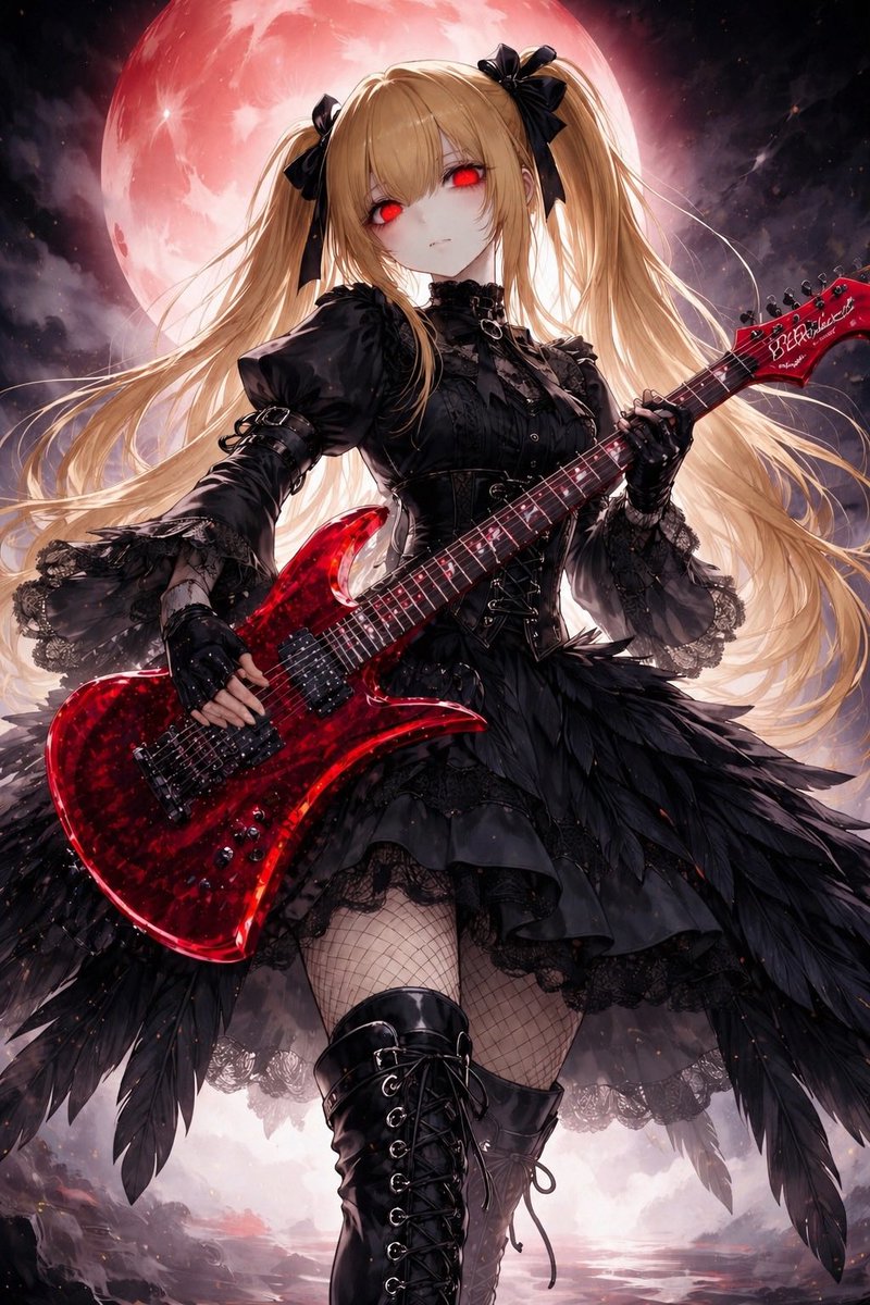 k696's tweet photo. 6月9日はロックの日ということで「#AI69day」タグで
OC達にロックさせて投稿して楽しみませんか！

こないだの楽器の日と少しイメージが重なりがちなところもありますがよしなにー https://t.co/vWybjhgN5p