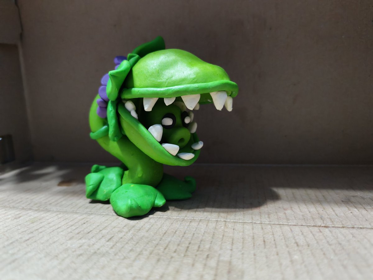 EraserMichi's tweet photo. Snap Pea 

I've lost interest in making silly sculptures. 
...

#PvZ2 #pvz #PlantsVsZombies2 https://t.co/8cqb4DDlOL