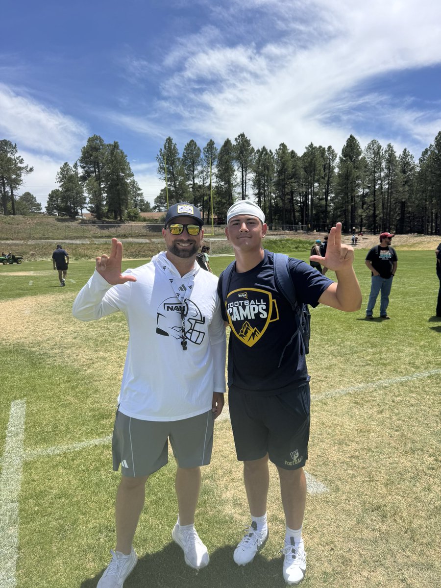 MasonMc1ean's tweet photo. Thank you @NAU_Football for the opportunity to compete at today’s Indy Camp.

I enjoyed learning from @coachmaxsilver and the rest of the coaching staff while competing with a great group of athletes.

Appreciate the instruction and experience.

@TimRoschmann @CoachJHildebran @WP_PantherFB
