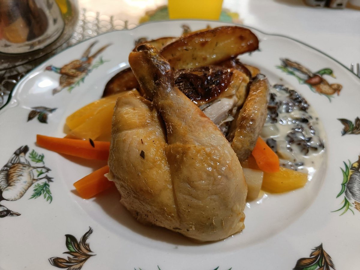 HilpoJuhana's tweet photo. Weekend Food
Dinner
Whole roasted spring chicken, false morel mushroom sauce, oven-braised root vegetables, and potato wedges
1/7
#springchicken #falsemorels #frenchcuisine #traditional https://t.co/tadR8sEmuc