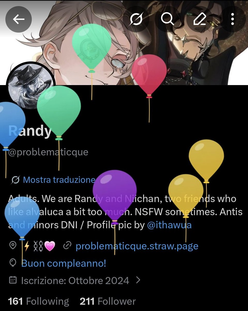 problematicque's tweet photo. Ballons all over my profile! https://t.co/l07VQw3BUX