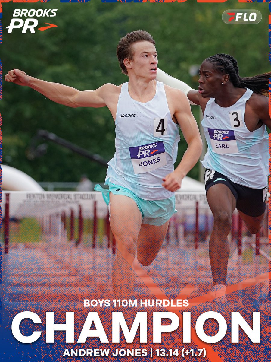 FloTrack's tweet photo. HURDLES. HANDLED. ๐คฉโก๏ธ
Andrew Jones left no doubt, racing to the Brooks PR crown in 13.14. Josh Hamblin followed in 13.24 to secure second.
They BOTH slip under the previous meet record of 13.29 ๐
#BrooksPR | @brooksrunning https://t.co/zjOHWgplYb
