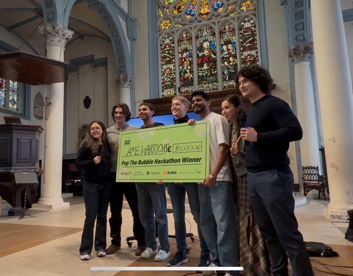 Deepnsec's tweet photo. WE WON POP THE BUBBLE HACKATHON 🇬🇧

won £10K and walked out with £60K in contracts in less than 36 hours 😭

the building you’re in right now has vulnerabilities. we can find them.

shoutout PopTheBubble for the most insane weekend of my life! https://t.co/XQdl5GdmH9