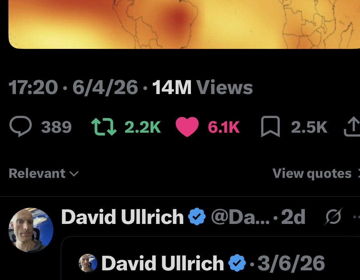 Info5ecAnalyst's tweet photo. @DavidUllrich202 @DavidUllrich202 I think #SissySpaceX is vastly underreporting your engagements with this post…

…It is literally everywhere on this platform, and will be the material used by late night hosts and the MSM tomorrow.

Well done sir 😎👊🏻 https://t.co/qdQjwO8xKd
