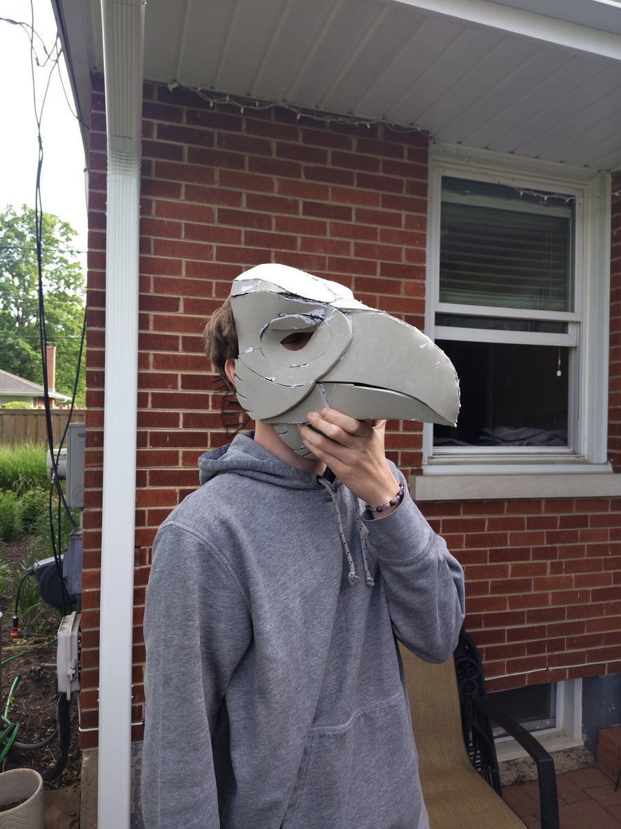 beanturong's tweet photo. @JBird8162 and I making our masks for the first time 🔥🔥🔥🗣 https://t.co/OFxQLIywwZ