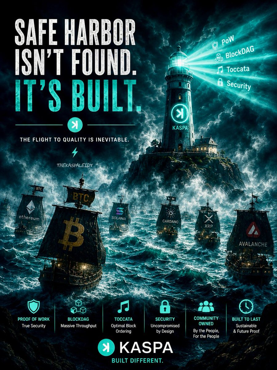 biafra_do28772's tweet photo. Safe harbor isn't found. It's built. That's why i'm stacking as hard as i can !!
The strongest networks don't need calm seas.They shine brightest during the storm.!!!
#kas #Kaspa #Toccata #crypto #BlockDAG #kaspaeducation #studykaspa #kaspadibia https://t.co/m3SOM4y44X
