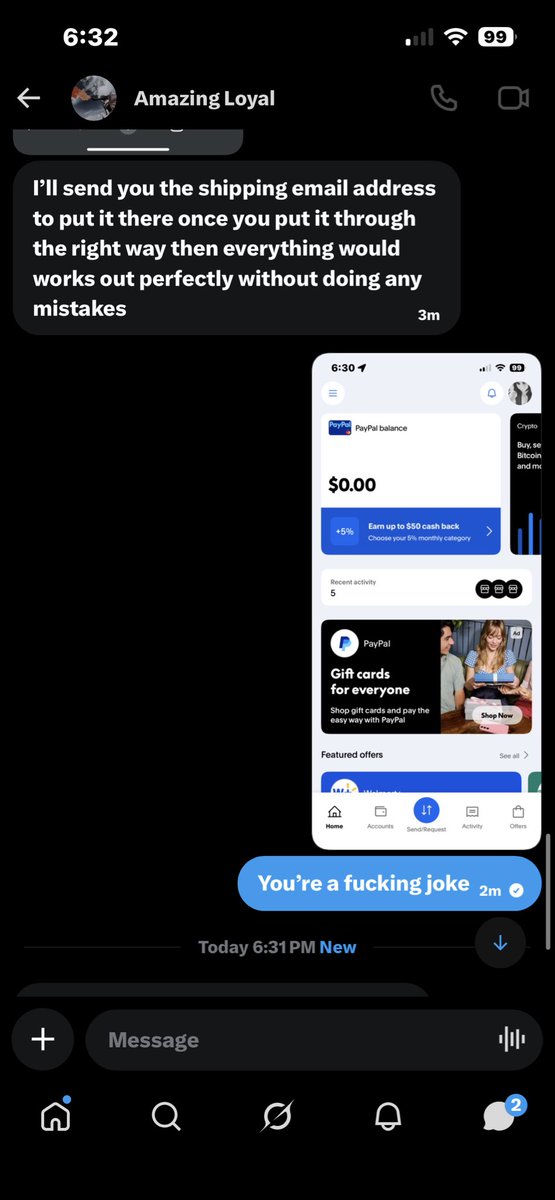 Screwu37's tweet photo. Don’t fall for this it’s Photoshop and AI for real. These are scammers out here to get you. https://t.co/VTIM4bcpC2
