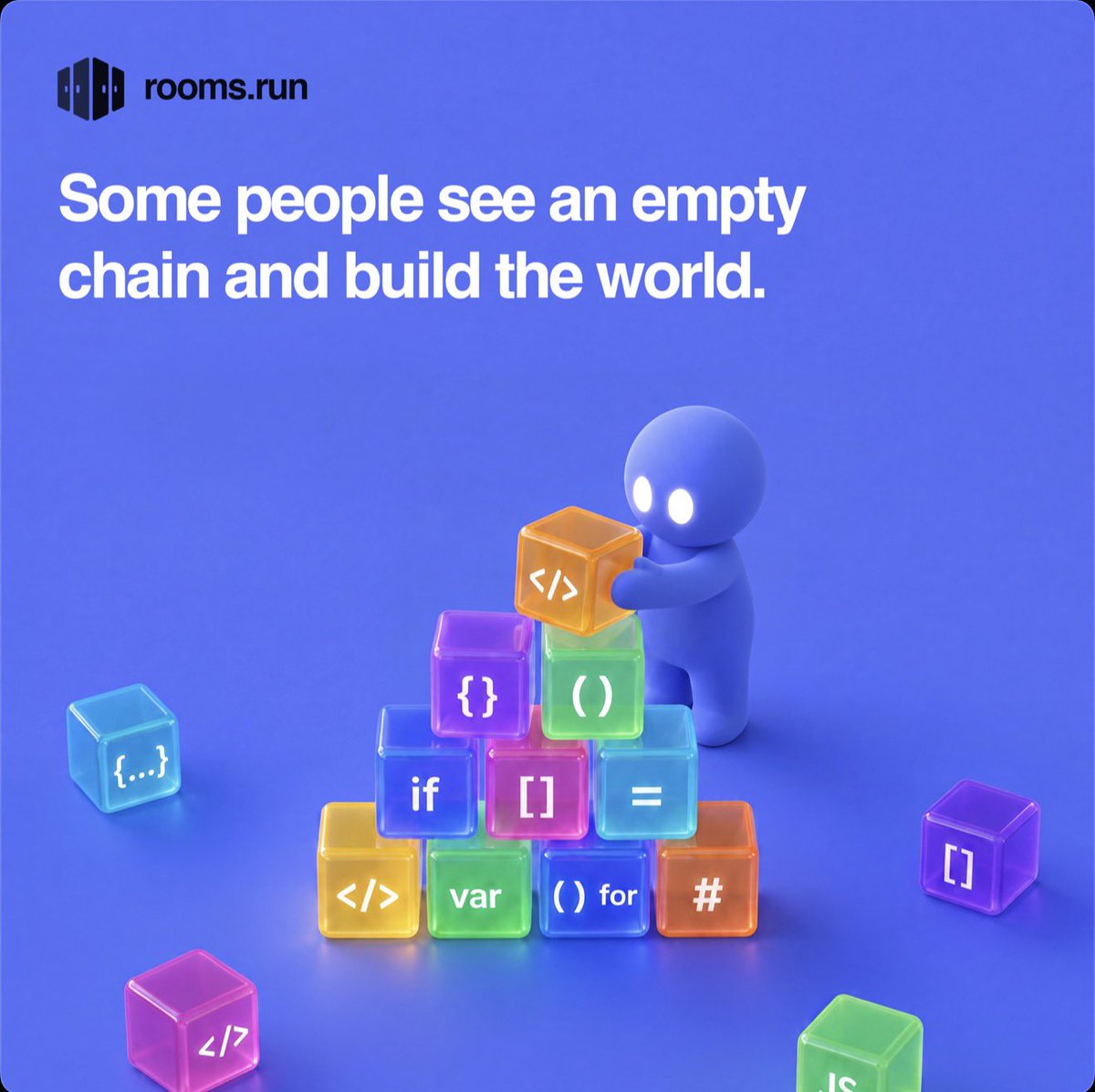 roomsdotrun's tweet photo. Somewhere in rooms there's a founder with the idea and no one to build it. 

That’s not their problem, that's your opening.
 
Rust, anchor, programs that hold under pressure.

it's the rarest seat at any launch.

Verify your skill now and be the first call when a room needs a builder.

https://t.co/R65utxzAsp