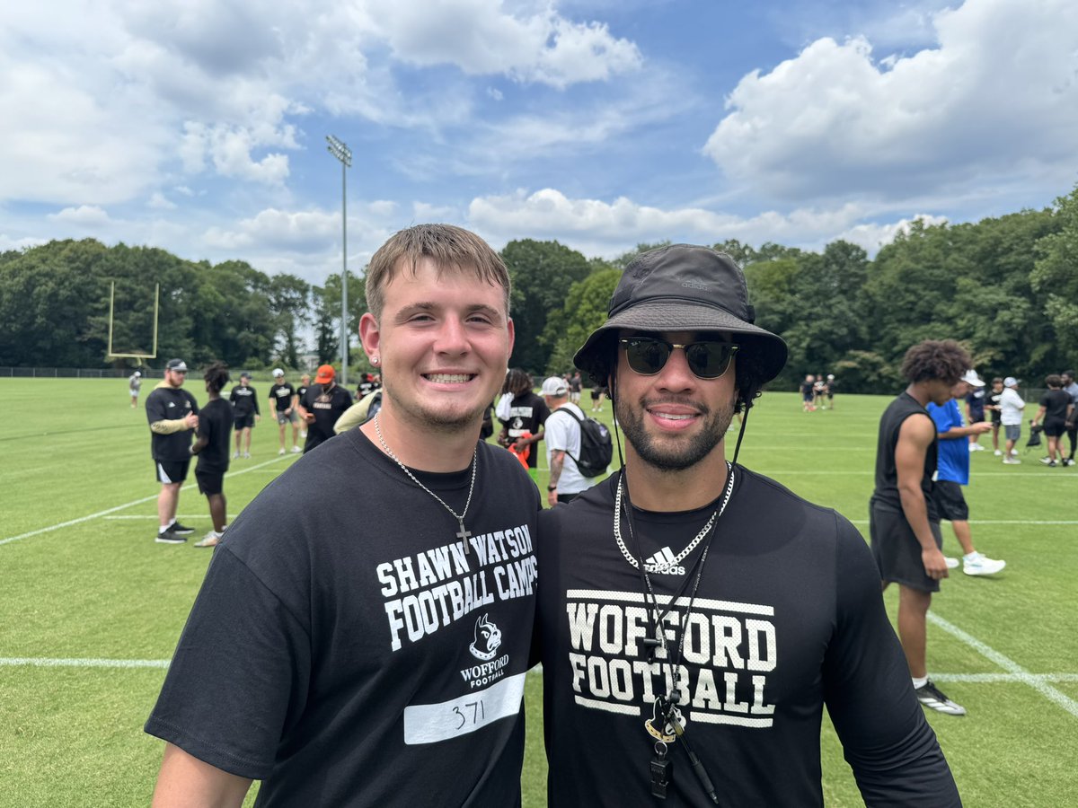DavisSuchora's tweet photo. Wofford did not disappoint! Thank you @coach_shank @Coach_Doolittle @CoachFull3r @CoachSamMurphy for speaking with me today! @ERHSFB @donnieburchfiel @coachdicunto @Diondraecampbe2 https://t.co/XKQ7Wc5pkW