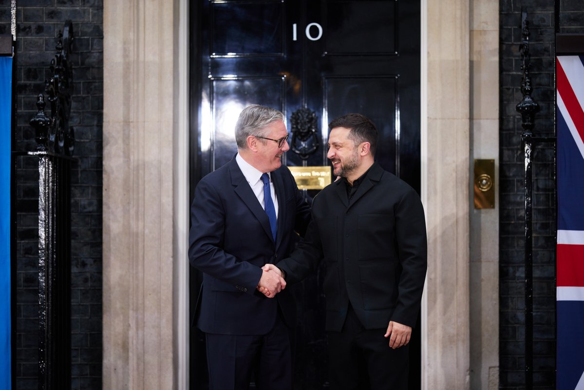 ZelenskyyUa's tweet photo. I discussed with Prime Minister of the United Kingdom @Keir_Starmer the steps needed to reinvigorate diplomacy and Ukraine’s current needs.

I informed Keir about the need for additional missiles for air defense systems and the things that are important for protecting energy infrastructure and preparing for winter. We also coordinated our positions ahead of the G7 and NATO Summits and the meetings of the Coalition of the Willing.

I am grateful to Keir for organizing the E3–Ukraine meeting and for his constant and effective support for our state.