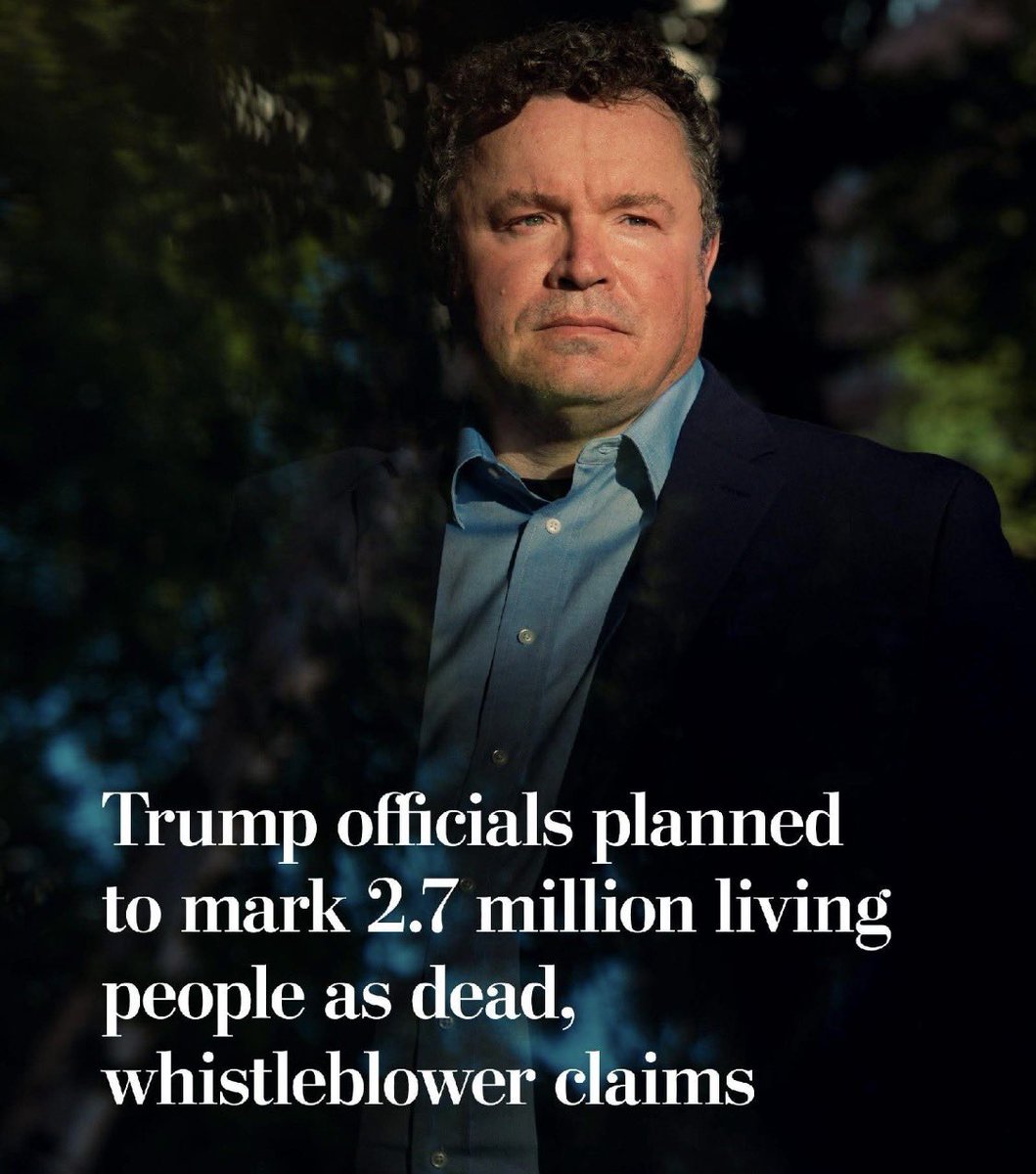 Cally12750's tweet photo. This is the second thing today that is totally floored me. I cannot believe what is happening in our country🫣 
The Trump administration planned to classify 2.7 million living individuals as deceased in federal records as part of an aggressive immigration enforcement strategy, according to a June 2026 whistleblower disclosure. Reports first published by The Washington Post reveal that the plan was never fully implemented due to internal resistance from career officials. However, it has triggered intense congressional scrutiny regarding the weaponization of federal databases.
The Whistleblower Disclosure
The 49-page complaint was filed by Jeremiah Schofield, a 25-year veteran and former senior Information Technology executive at the Social Security Administration (SSA). The Core Allegation Schofield stated that the Department of Homeland Security (DHS), collaborating with Elon Musk’s Department of Government Efficiency (DOGE), pressured the SSA to classify a massive list of 2.7 million individuals as deceased.The Findings Schofield audited a random sample of 25 names from the list and discovered that 100% of those sampled were alive. Many were U.S. citizens, lawful permanent residents, teenagers, and senior citizens.

The Refusal Schofield and SSA agency lawyers refused to implement the mass directive. Lawyers explicitly warned that knowingly entering false death records into federal databases violates federal law.
Purpose of the Plan The disclosure indicates that the initiative aimed to encourage "self-deportation" or trap individuals

1.Economic Strangulation
Adding living individuals to the SSA's Death Master File immediately freezes bank accounts, halts wages, cancels lines of credit, and terminates federal benefits.
   
2.The Arrest Strategy Whistleblower logs suggest that administration officials intended to make targeted immigrants financially miserable, compelling them to either flee the country voluntarily or visit local Social Security field offices to correct the error, where waiting immigration enforcement officers could arrest them.
Smaller Scale Implementation Although the 2.7 million-person expansion was blocked, the report revealed a smaller pilot version occurred. In April 2025, the administration directed the SSA to mark roughly 6,100 legally present immigrants as deceased. These individuals had their Social Security numbers canceled and lost access to basic financial systems before appearing at local field offices to prove they were still alive.
Responses and Investigations
Social Security Administration
An SSA spokesperson formally denied that 2.7 million names were ever added to the database, asserting that the agency maintains strict internal data integrity controls.Department of Homeland Security A DHS spokesperson did not deny the specific initiative but defended robust enforcement measures.