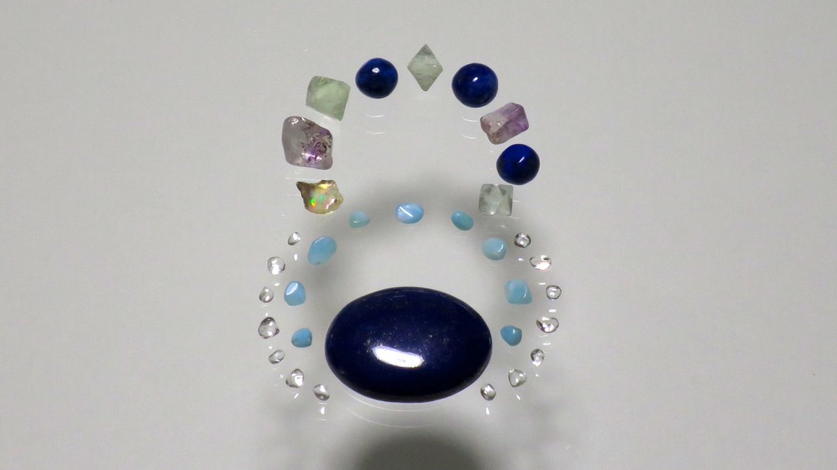 Sand_Therapy's tweet photo. lapis lazuli, fluorite, larimar, ethiopian opal, amethyst, etc. https://t.co/YPCWtvlABo