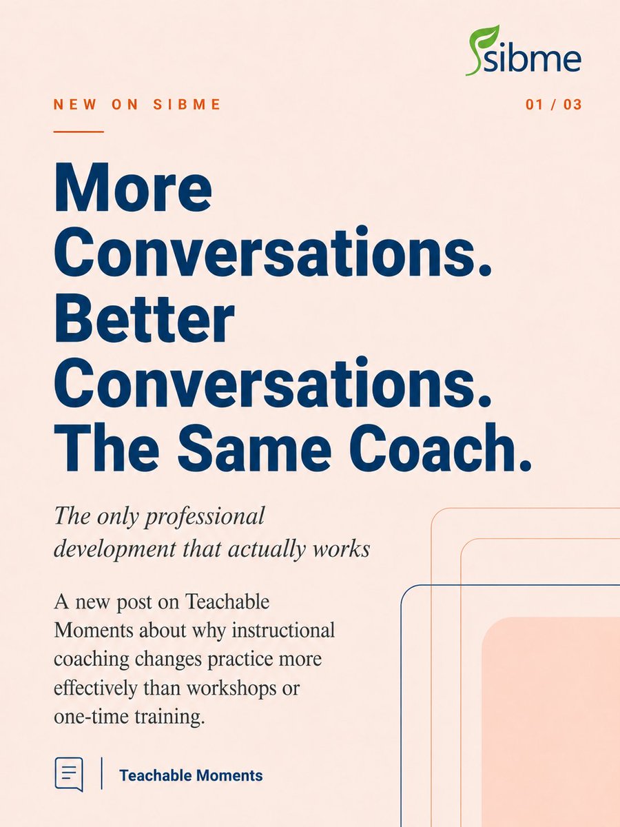 SibmeApp's tweet photo. Great coaching is sustained, evidence-based, and built on trust. Read the full article: https://t.co/ke9nxBQxft #InstructionalCoaching #ProfessionalLearning https://t.co/ZstskVbhHM