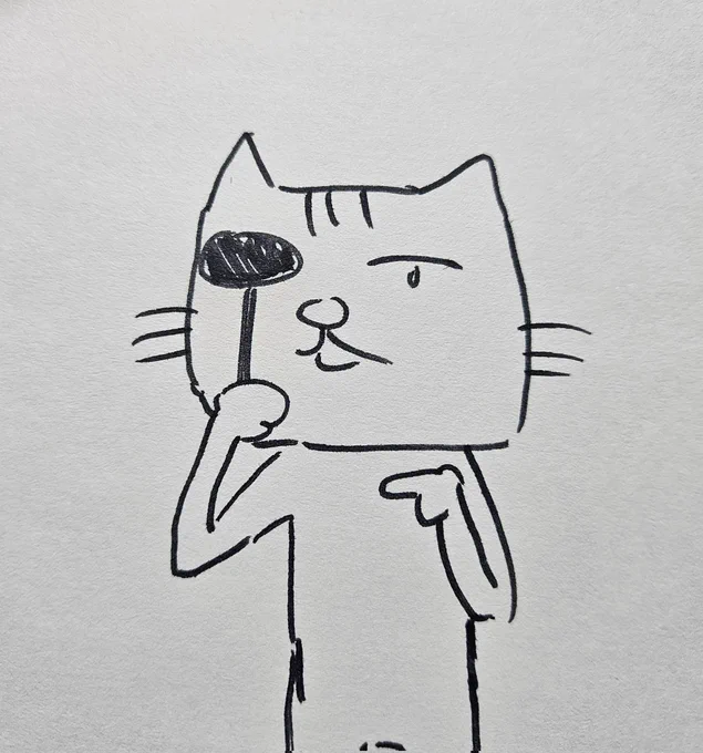 視力検査をしてるネコを描きました

100日後に名前を名乗るネコ(10日目) 
