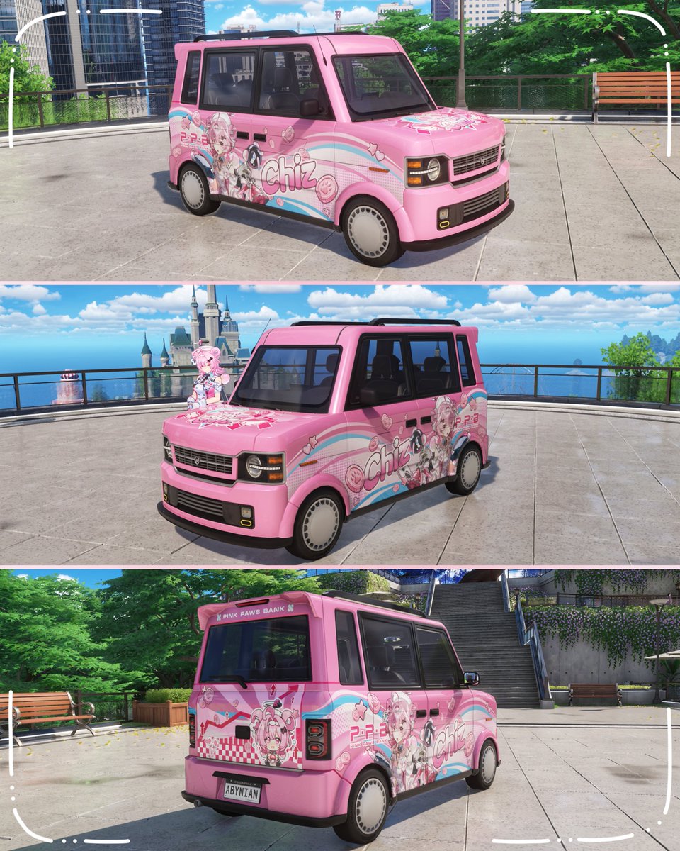 みー❁⃘ ╭┈┈┈┈┈༚༅༚˳.୨୧.˳༚༅༚┈┈┈┈┈╮ 私はピンクの車とチズ🐭 が